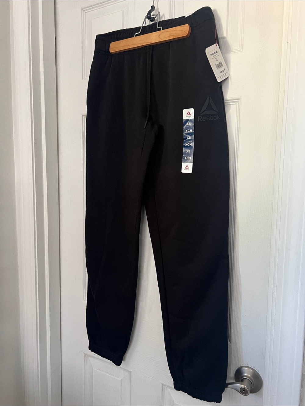Reebok Black Men's Jogger Sweatpants with Logo